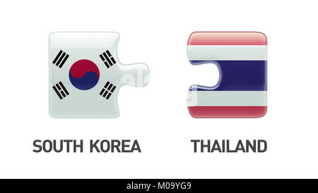 Länder mit hoher Auflösung Puzzle Konzept Stockfoto