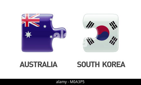 Länder mit hoher Auflösung Puzzle Konzept Stockfoto