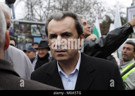 SOFIA, Bulgarien - 16. NOVEMBER 2013: Plamen Oresharski Premierminister der Republik Bulgarien - Vom 29. Mai 2013 bis 6. August 2014 Stockfoto