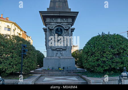 Denkmal der bulgarischen nationalen Helden Vasil Levski in Sofia, Bulgarien, Europa Stockfoto