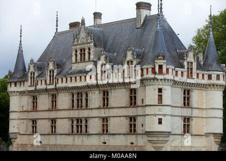 Azay-le-Rideau Schloss im Loire-Tal, Frankreich Stockfoto