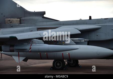 RAF Tornado GR4 Wing und speichert Details Stockfoto
