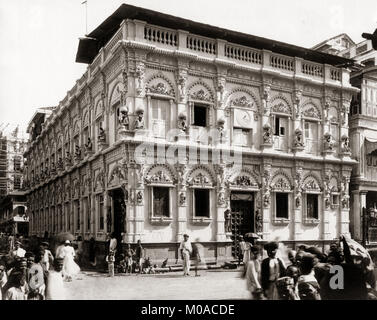 Reich verzierte Gebäude, Probaby Bombay, Mumbai, Indien, um 1890 Stockfoto