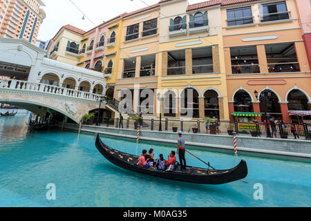 Manila, Philippinen. 17. Januar 2018. Venedig Piazza Grand Canal Mall, Bonifacio Global City, Taguig. Stockfoto