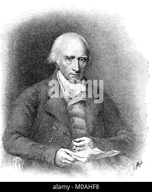 Warren Hastings, 6. Dezember 1732 - 22. August 1818, ein englischer Staatsmann und die erste De-facto-Generalgouverneur von Indien von 1772 bis 1785, digital verbesserte Reproduktion des Originals aus dem Jahr 1880 Stockfoto