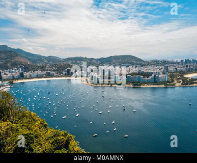 Fantastische Aussicht über Rio de Janeiro Zuckerhut, Rio de Janeiro, Brasilien. Stockfoto