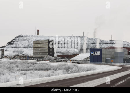 09.11.2016. KIRUNA, Schweden. Blick auf LKAB Eisenerzmine. Stockfoto