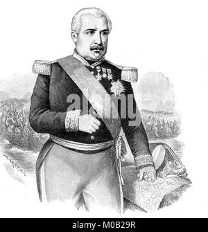 Aimable-Jean-Jacques Pelissier, seit 1856 Herzog von Malakoff, November 6, 1794 - Mai 22, 1864, war ein französischer Staatsmann und Marschall von Frankreich, auch bekannt als der Eroberer von Algerien und die Festung Sewastopol, digital verbesserte Reproduktion einer Vorlage drucken von 1880 Stockfoto