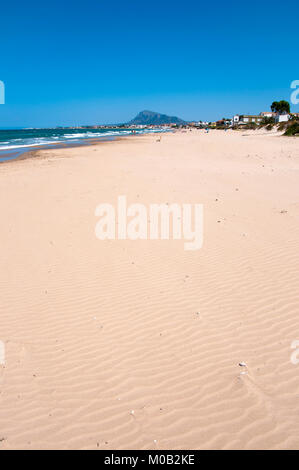 Playa Deveses, Denia, Alicante, Spanien. Stockfoto