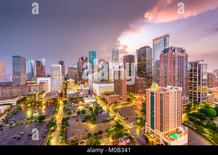Die Innenstadt von Skyline von Houston, Texas, USA. Stockfoto