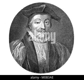 William Laud, Oktober 7, 1573 - Januar 10, 1645, war der Erzbischof von Canterbury und einer der Berater der englische König Charles I im Vorfeld der Englischen Bürgerkrieg, England, digital verbesserte Reproduktion einer Vorlage drucken von 1880 Stockfoto