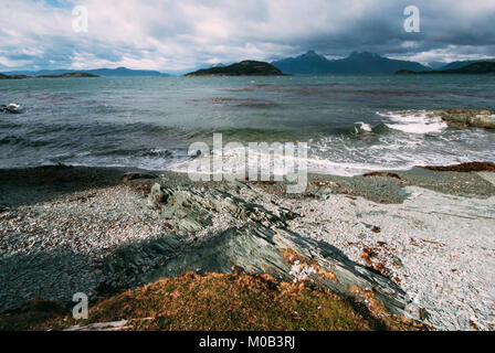 Bahia Ensenada ist eine geschlossene Bucht im Parque Nacional Tierra del Fuego, hier am Ende der Welt sehen können Stockfoto