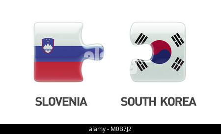 Länder mit hoher Auflösung Puzzle Konzept Stockfoto