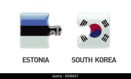 Länder mit hoher Auflösung Puzzle Konzept Stockfoto