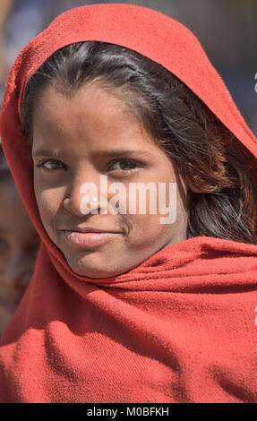 Rajasthani Mädchen, Udaipur, Rajasthan, Indien Stockfoto