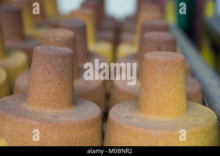 Beschichtet Sand Produkte für Gießen Stockfoto