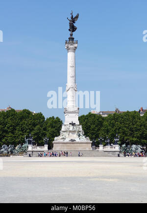 Bordeaux, Frankreich - 27. Juni 2013: girondisten Monument auf der Place des Quinconces in Bordeaux, Frankreich Am 27. Juni 2013. Das Denkmal wurde errichtet, zwisch Stockfoto