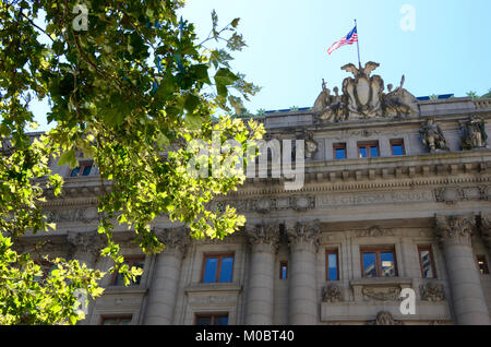 Historische Orte mit der Geschichte von Alexander Hamilton im Leben und im Tod; Alexander Hamilton US-Custom House Stockfoto