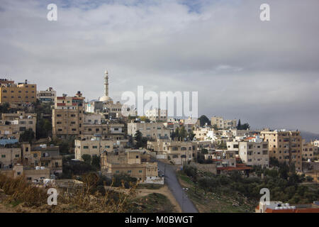 Amman Jordan skyline schöne Himmel Winter Berg von Gebäuden Stockfoto