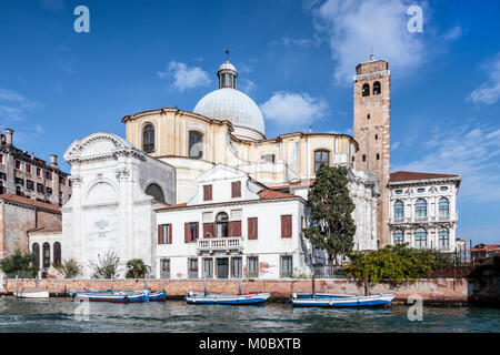 Die Kirche von San Geremia und Grand Canal in Veneto, Venedig, Italien, Europa. Stockfoto