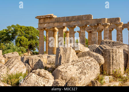 Tempel von Selinunte Stockfoto