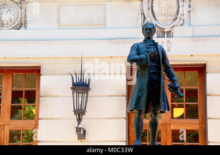 Historische Orte mit der Geschichte von Alexander Hamilton im Leben und im Tod; Columbia University Manhattan New York Stockfoto