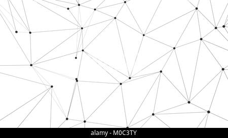 Globales Netzwerk Verbindungen mit Punkte und Linien Stockfoto