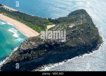 Luftaufnahme von barrenjoey Landspitze im Palm Beach auf Sydneys Northern Beaches - New South Wales Australien Stockfoto