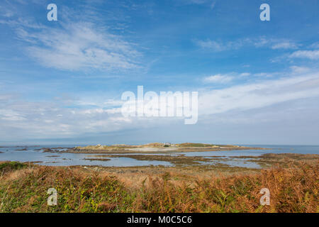 Bergspitze auf Guernesey Bailwick, Channel Island, Großbritannien Stockfoto