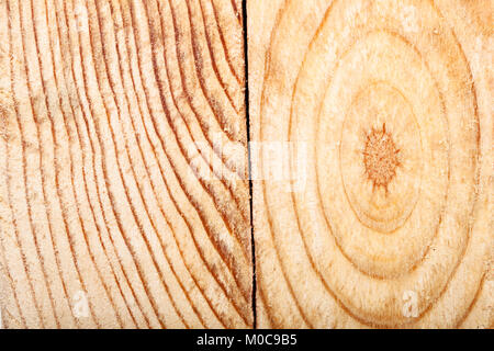 Holz schnitt in hafl, abstrakte Schuß schließen Stockfoto