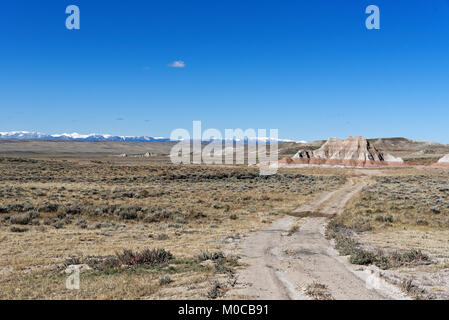 Sandstein Felsformationen entlang US 189 in Wyoming Stockfoto