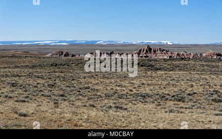 Sandstein Felsformationen entlang US 189 in Wyoming Stockfoto