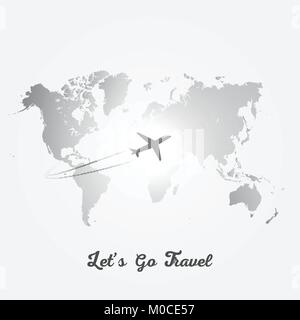 Go Travel Design Konzept Vector Hintergrund lassen Stock Vektor