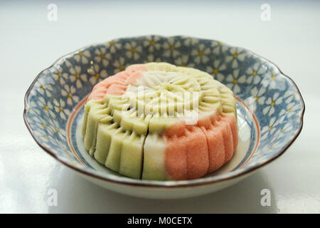 Snowy Haut mooncake während des Chinesischen Mitte gegessen - Herbst Festival Stockfoto