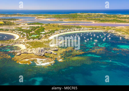 Rottnest Island Rosa See Stockfoto