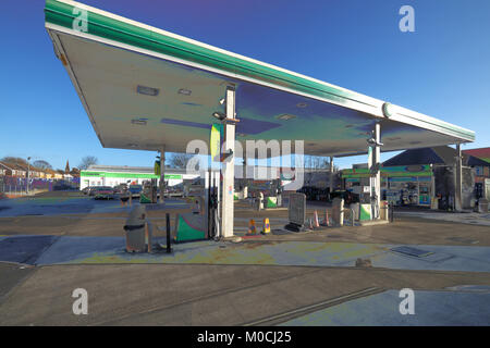 Bp garage Vorplatz an der London Road in Burgess Hill Stockfoto