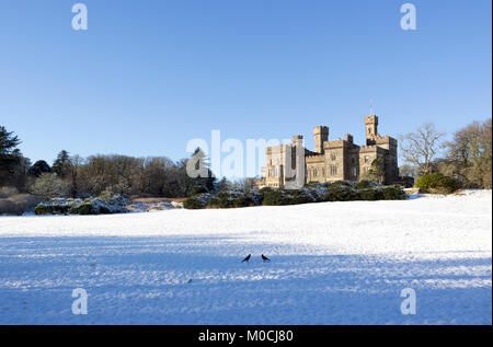 Winter Szene an Lews Castle, Stornoway, Isle of Lewis, Western Isles, Äußere Hebriden, Schottland, Vereinigtes Königreich Stockfoto