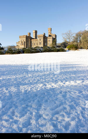 Winter Szene an Lews Castle, Stornoway, Isle of Lewis, Western Isles, Äußere Hebriden, Schottland, Vereinigtes Königreich Stockfoto