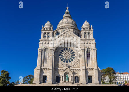 Wallfahrtskirche Santa Luzia und das Heiligste Herz Jesu in Viana do Castelo Stadt in der Provinz Minho, Portugal Stockfoto