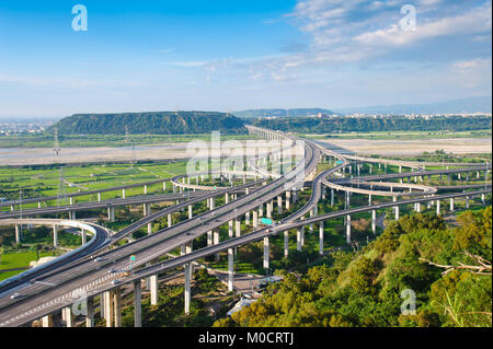 Interchange System der Autobahn in Taichung Stockfoto