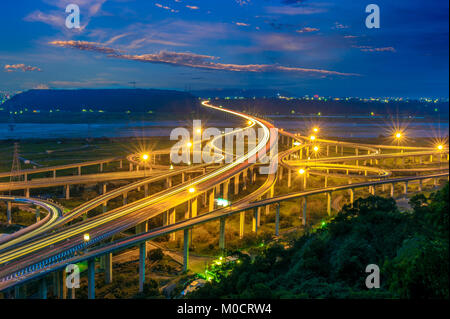Interchange System der Autobahn in Taichung Stockfoto
