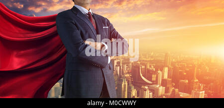 Business Superhelden. Mixed Media Stockfoto