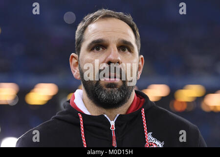 Trainer Stefan Ruthenbeck (FC Köln). GES/Fussball/1. Bundesliga: Hamburger Sport-Verein-FC Köln, 20.01.2018 Fußball: 1.Liga: HSV Hamburg Hamburg Hamburg vs FC Köln, Hamburg, 20. Januar 2018 | Verwendung weltweit Stockfoto