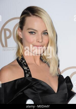 Margot Robbie bei einem Auftritt in der Öffentlichkeit für die 29. jährliche Producers Guild Awards (PGAs), The Beverly Hilton Hotel, Beverly Hills, CA 20. Januar 2018. Foto von: Elizabeth Goodenough/Everett Collection Stockfoto