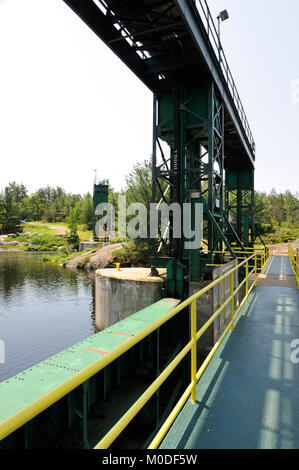 Dies ist die alten grossen Chaudiere Damm auf der französischen Fluss Stockfoto