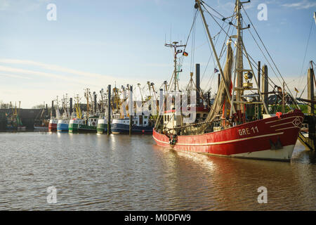 Schiff (Trawler) ditzum Winter Stockfoto