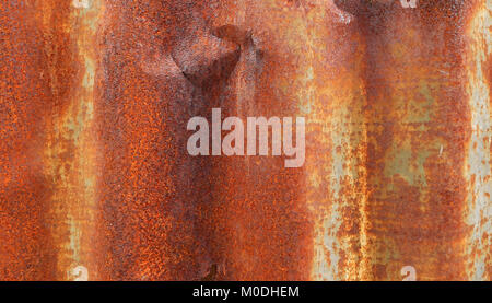 Alte Zink. alten rostigen Zink. alten rostigen Zink plat Wand. Zink Wand. rusty Zink grunge Textur Stockfoto