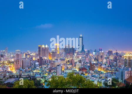 Nachtansicht von Kaohsiung City Stockfoto