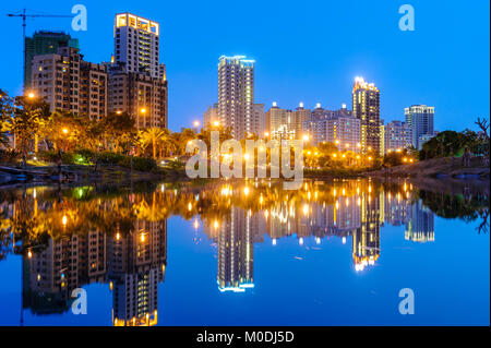 Nachtansicht von Kaohsiung Stockfoto