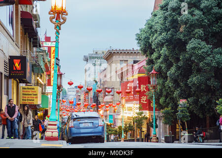 San Fransisco, APR 17: Die historischen Chinatown am 17.April 2017 in San Francisco, Kalifornien Stockfoto